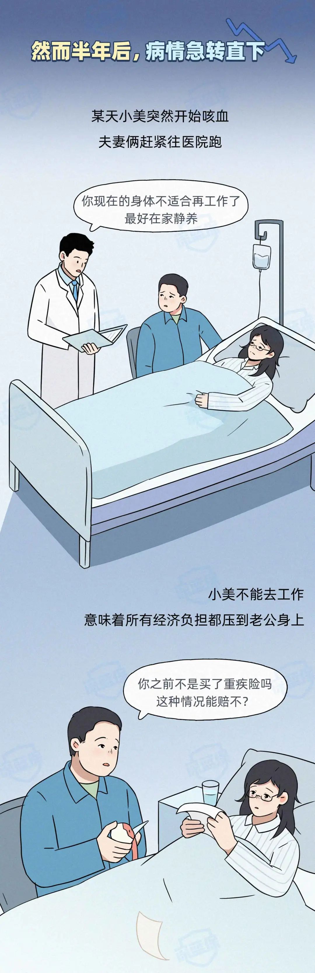 “因为爬楼梯喘不上气，重疾险赔了我105万”